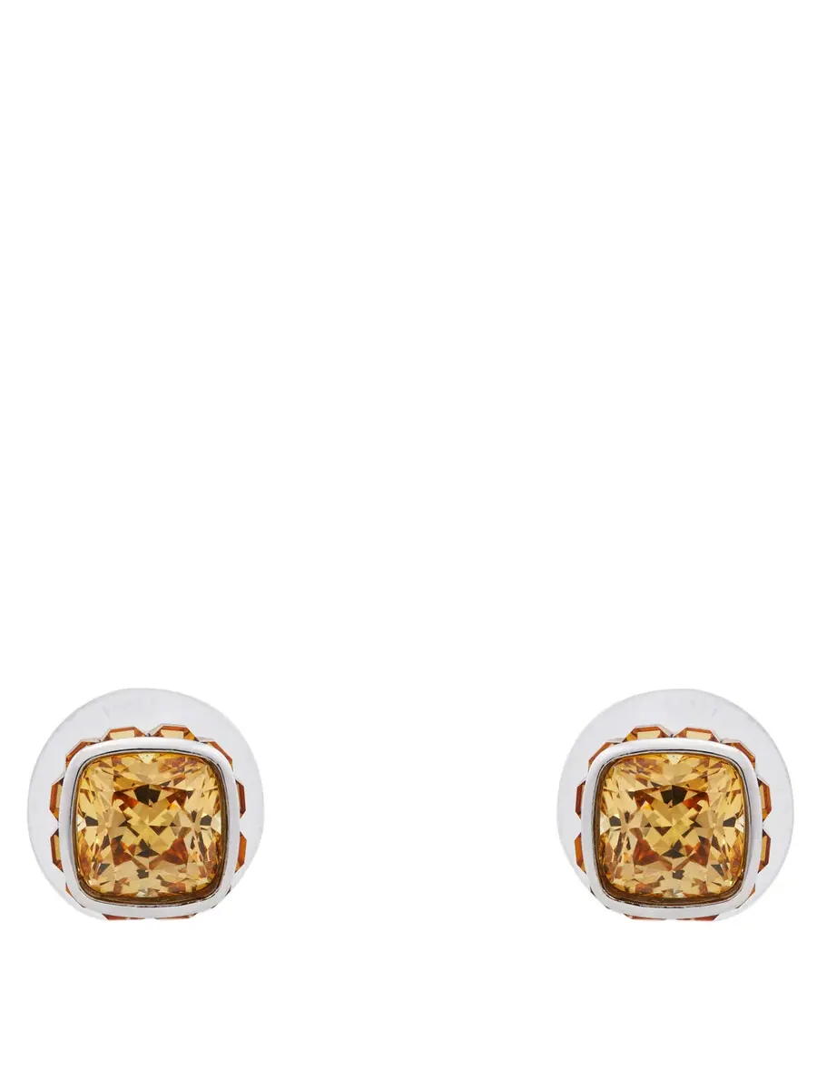Серьги-гвоздики Swarovski с камнем месяца, новый родий