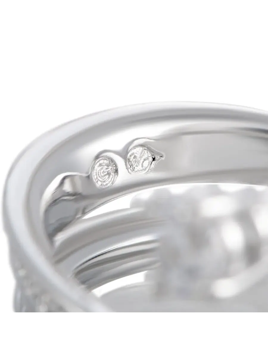Кольцо Swarovski с кристальными завихрениями с родиевым покрытием — изображение 5 из 6, оттенок мульти