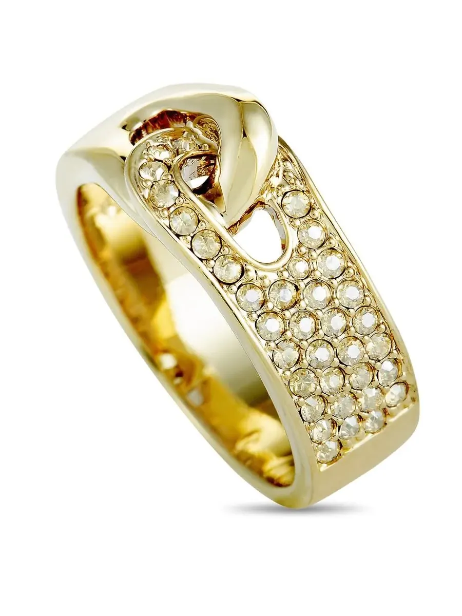 Кольцо с чередующимися звеньями Swarovski — изображение 1 из 6