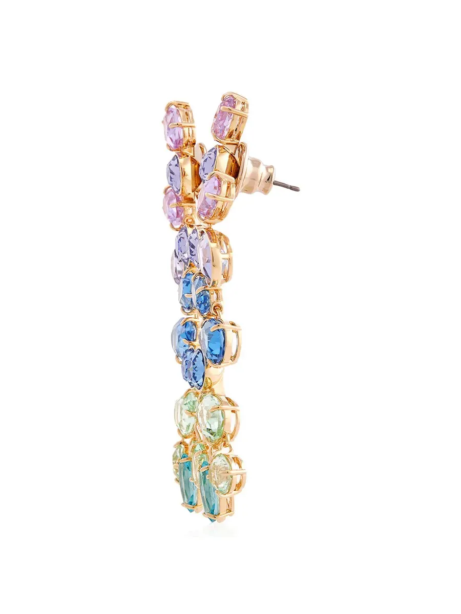 Серьги Swarovski Gema с кристаллами в золоченом покрытии — изображение 2 из 3, оттенок мульти