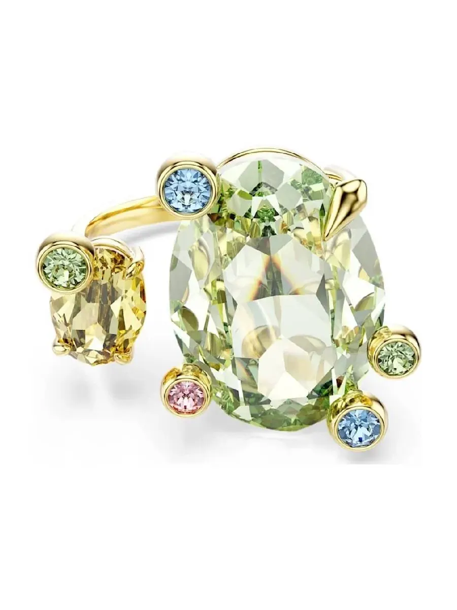 Кольцо Swarovski Gema с разноцветными вставками и разными огранками, открытое — изображение 1 из 4, оттенок мульти