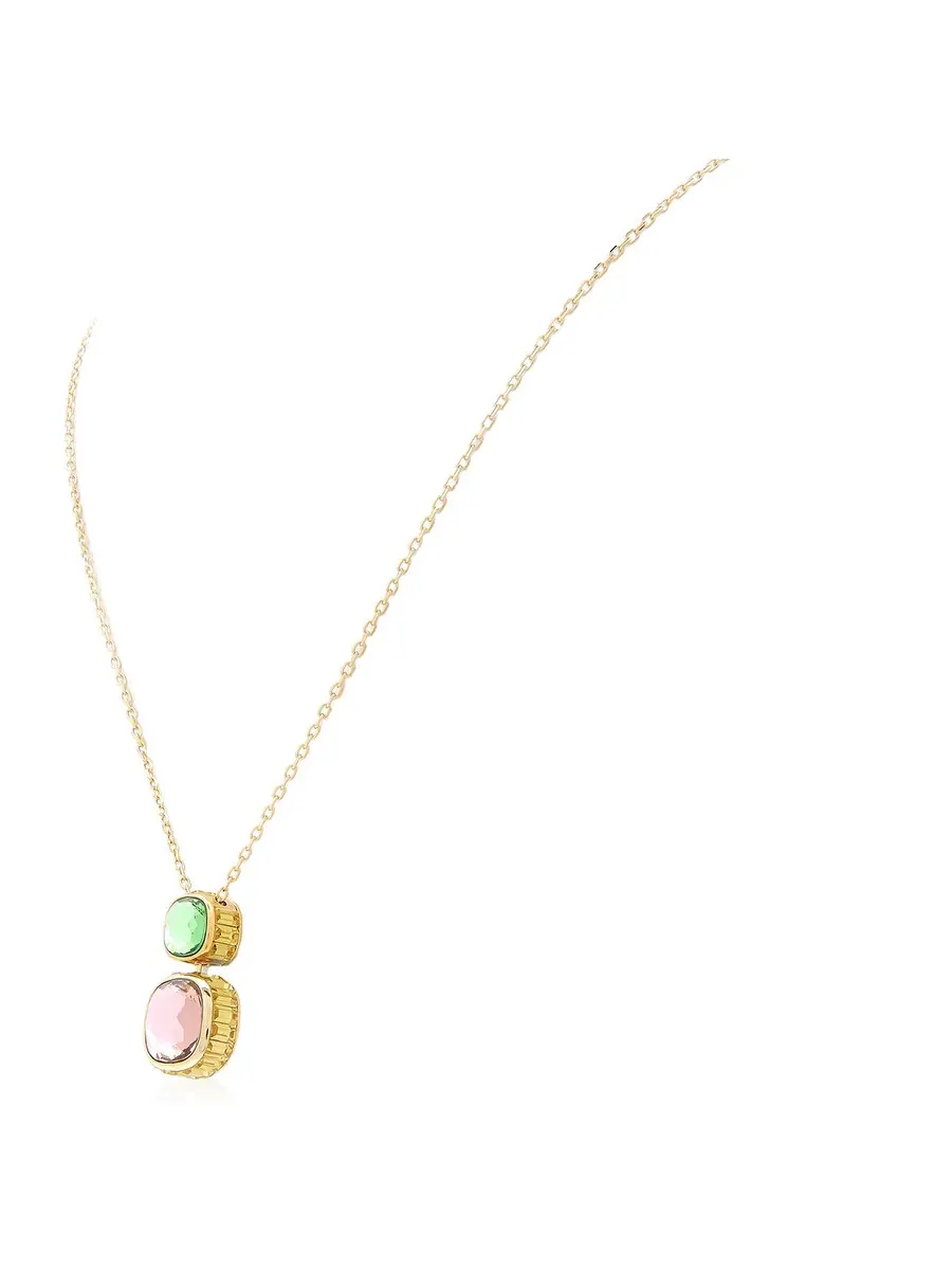 Кулон с подушкообразным камнем Swarovski Chroma на цепочке — изображение 3 из 4, оттенок мульти