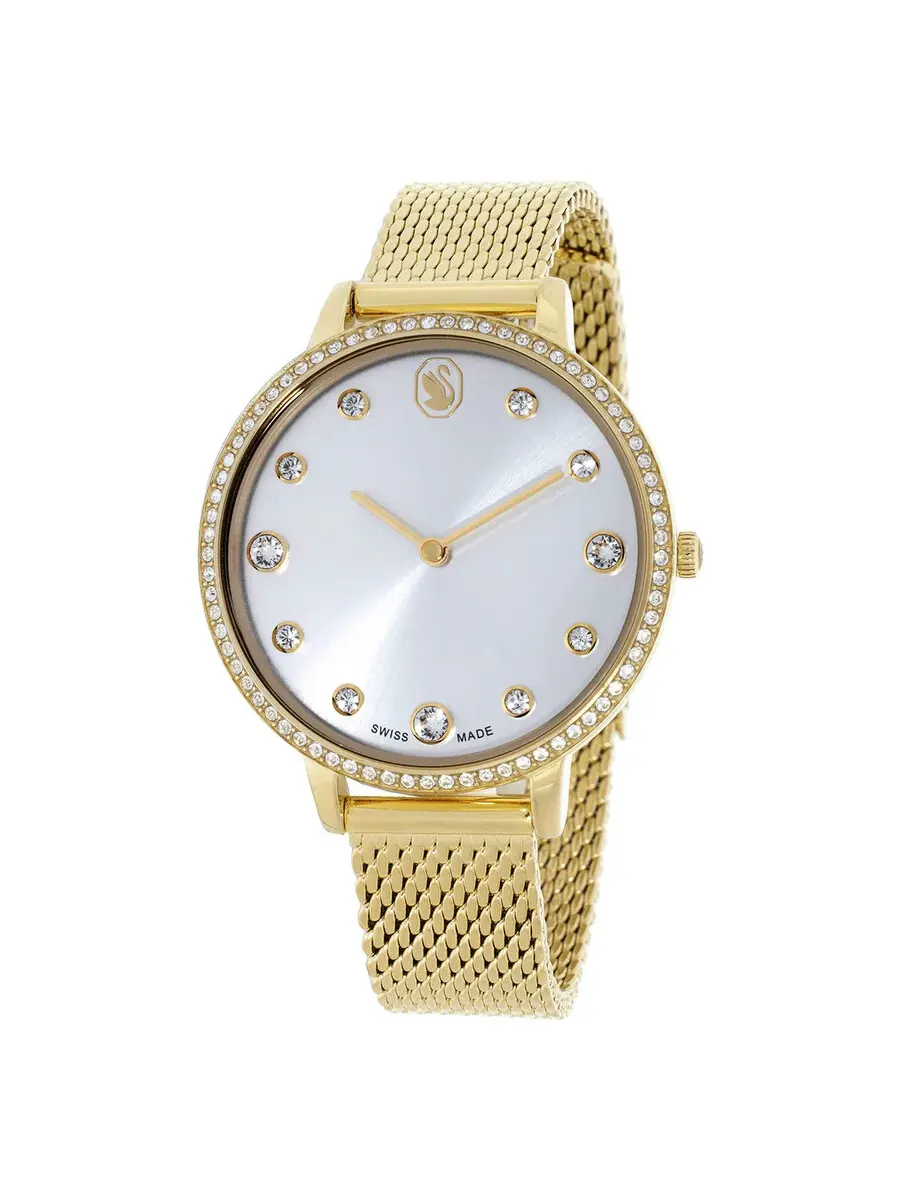 Женские часы Swarovski Clarica с кварцевым механизмом, кристаллы, модель 5740823 — изображение 1 из 3, оттенок золотистый