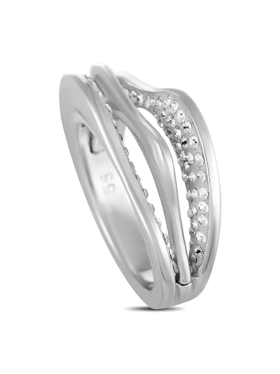 Кольцо Swarovski Hilly с кристаллами, родиевое покрытие — изображение 1 из 6, оттенок мульти