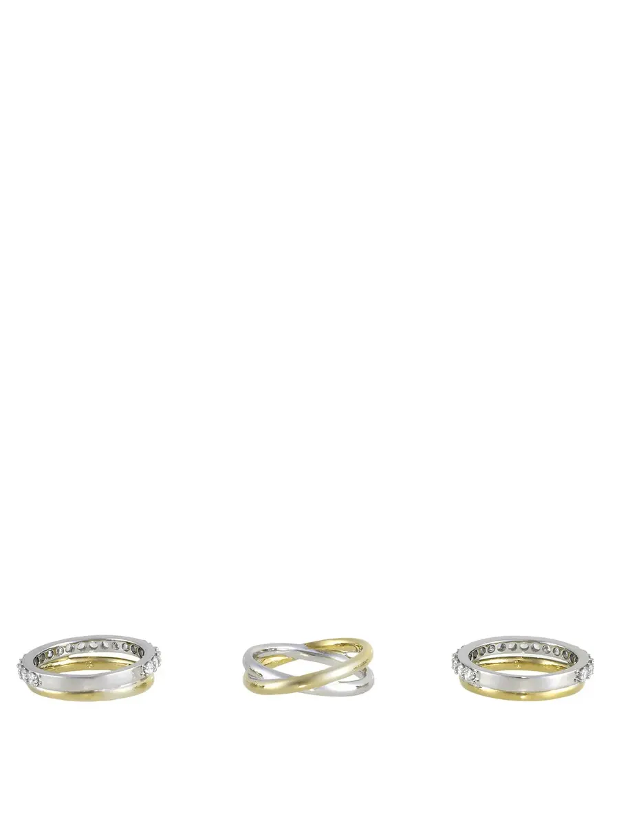 Коктейльное кольцо Swarovski Hyperbola — изображение 3 из 3, оттенок золотистый/белый