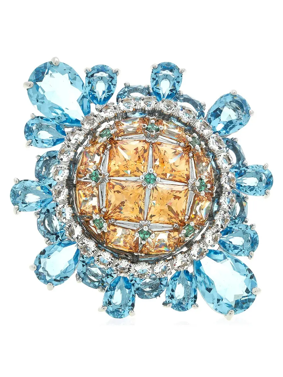 Коктейльное кольцо Swarovski Curiosa многоцветное, размер 52 (US 5.75) — изображение 1 из 3, оттенок мульти