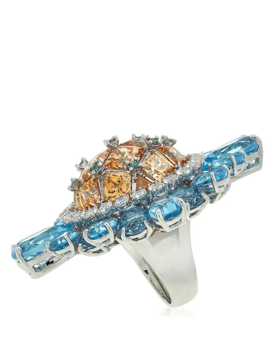Коктейльное кольцо Swarovski Curiosa многоцветное, размер 52 (US 5.75) — изображение 2 из 3, оттенок мульти