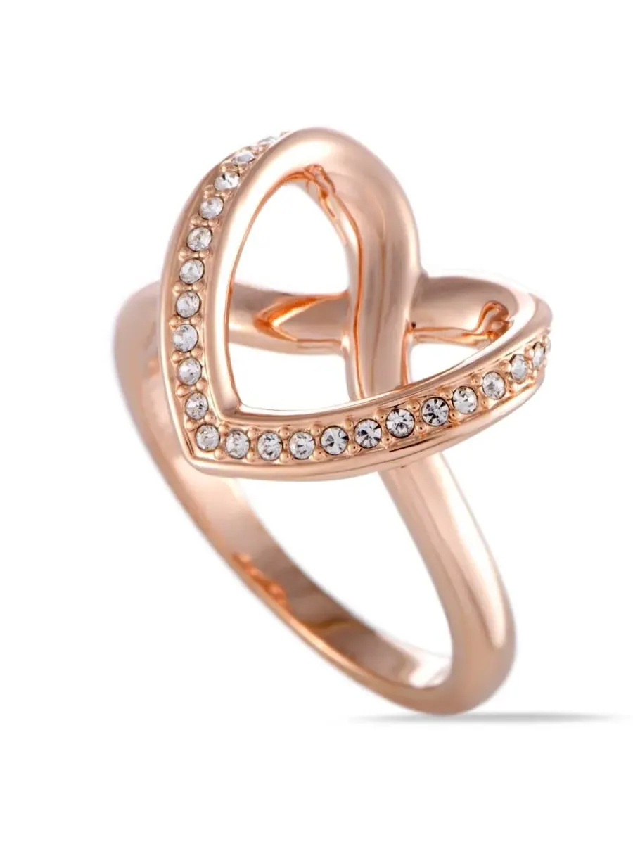 Кольцо Swarovski Cupidon с розовым золотым покрытием и кристаллами — изображение 1 из 6, оттенок мульти