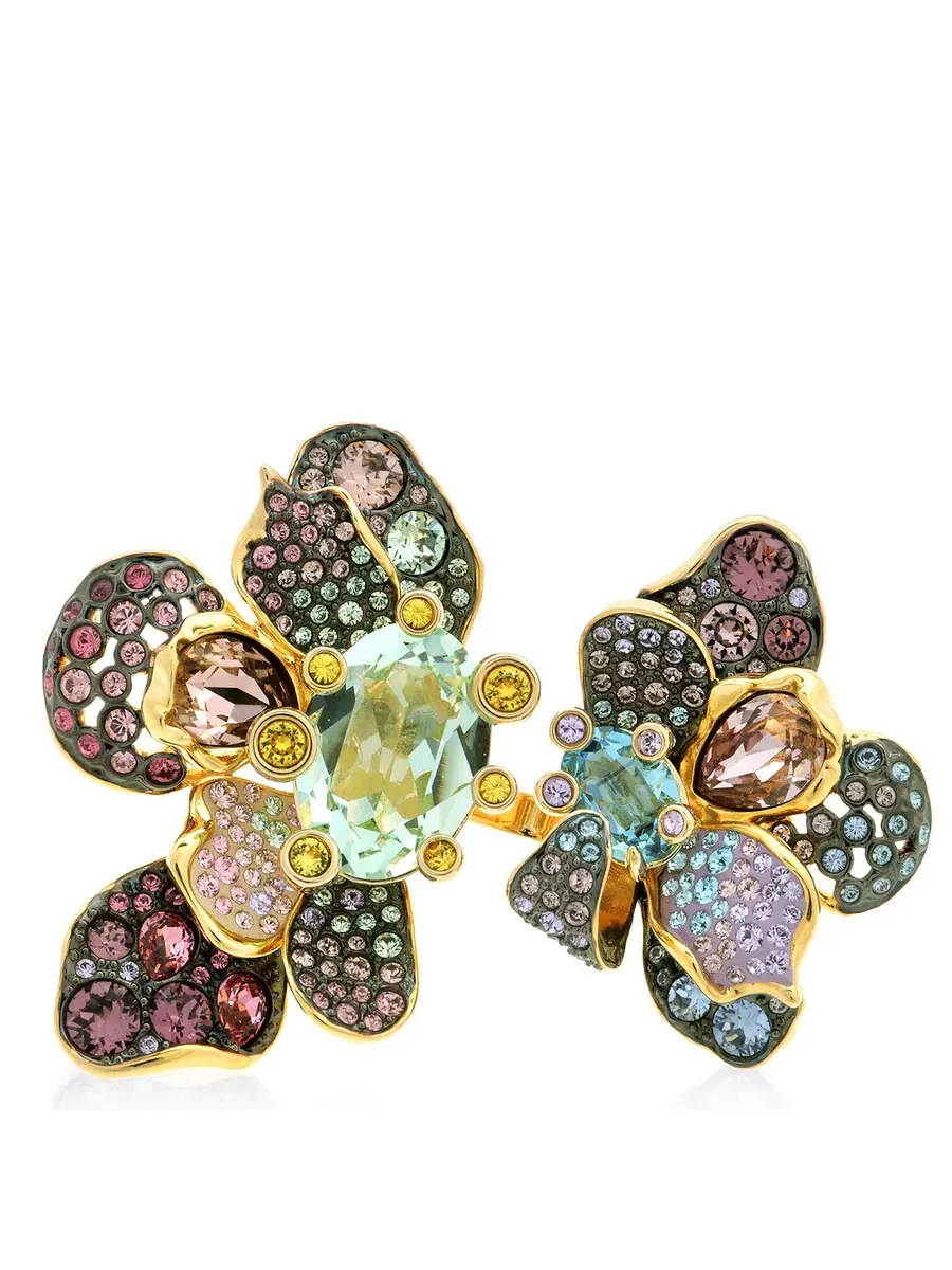 Кольцо Swarovski Idyllia с цветком из смешанных огранок — изображение 1 из 4, оттенок мульти
