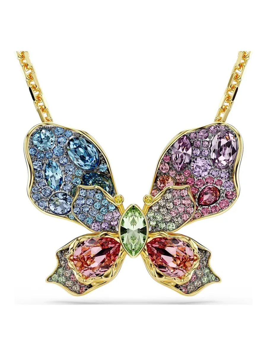 Ожерелье Swarovski Idyllia с многоцветной кристальной бабочкой — изображение 1 из 4, оттенок мульти