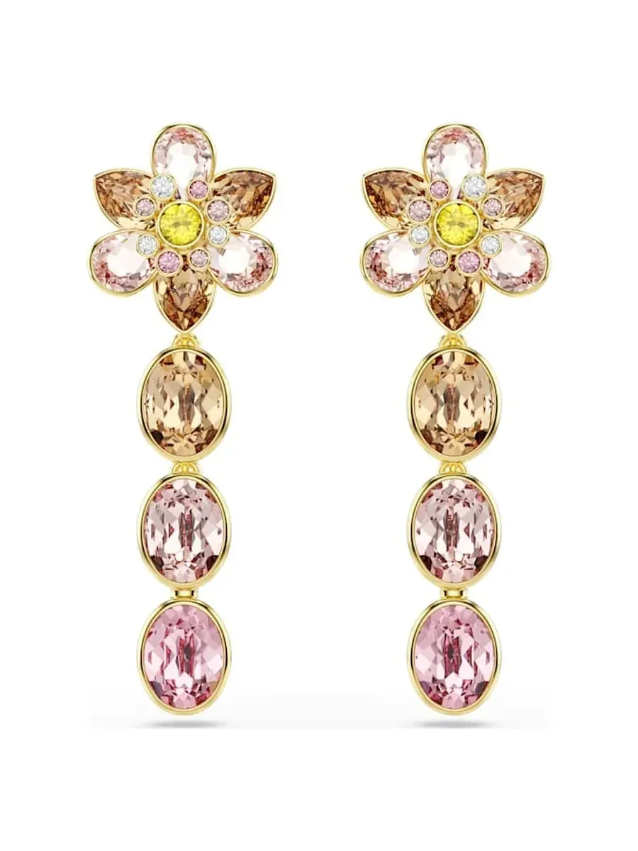 Серьги-подвески Swarovski Idyllia с разноцветными кристаллами смешанной огранки — изображение 1 из 2, оттенок мульти