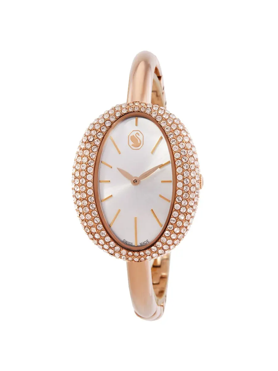 Женские часы Swarovski Imber Quartz Crystal с серебряным циферблатом, модель 5716108 — изображение 1 из 3, оттенок золотистый