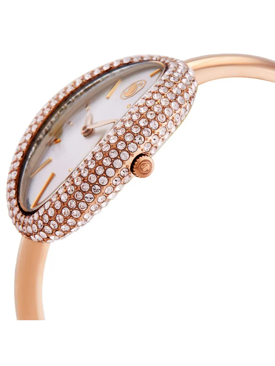 Женские часы Swarovski Imber Quartz Crystal с серебряным циферблатом, модель 5716108 — изображение 2 из 3, оттенок золотистый