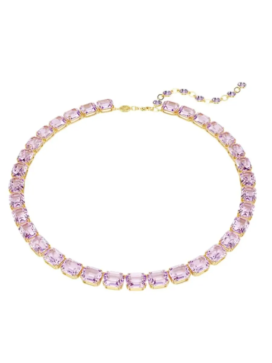 Ожерелье Swarovski Millenia Tennis — изображение 1 из 5, оттенок фиолетовый/золотистый
