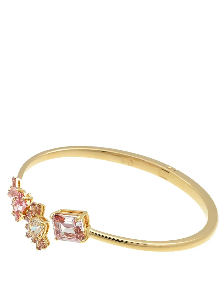 Браслет Gema с разными огранками Swarovski, размер большой — изображение 3 из 4, оттенок золотистый/розовый
