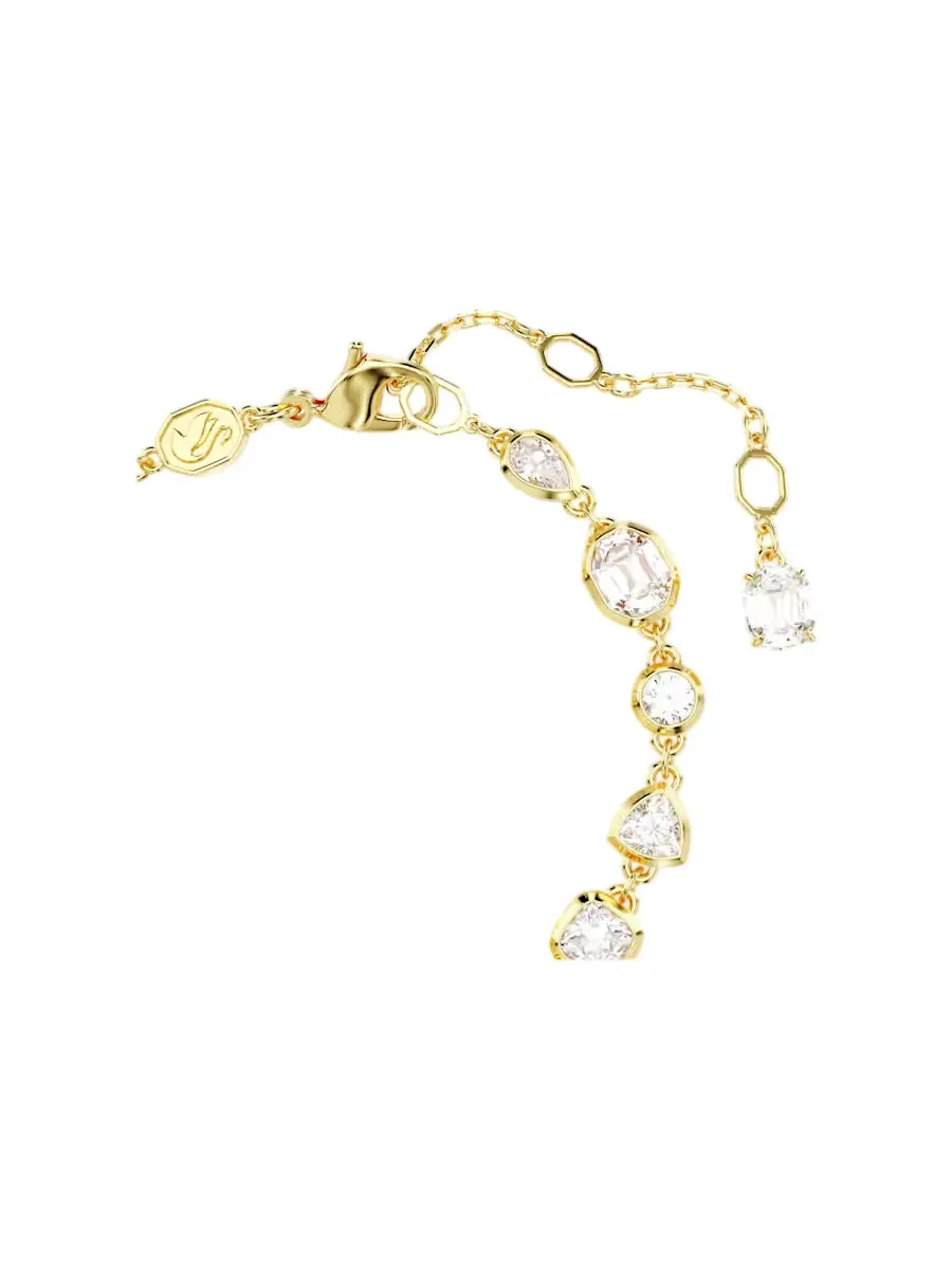 Браслет для тенниса Swarovski с разными огранками Imber, размер средний — изображение 4 из 4, оттенок белый/золотистый