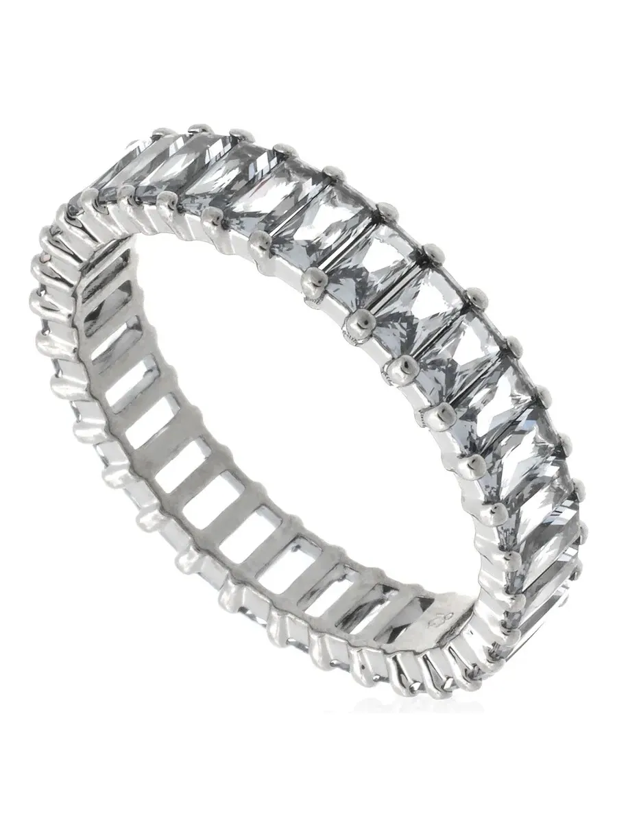Кольцо Swarovski Matrix Band, рутений — изображение 1 из 3, оттенок серебристый