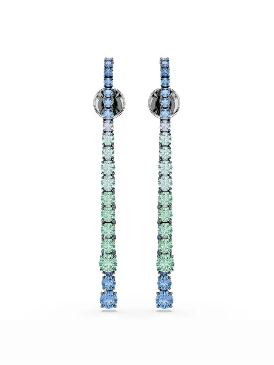 Женские серьги Swarovski Matrix с золотым покрытием — изображение 2 из 4, оттенок мульти