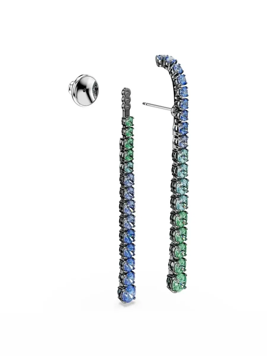 Женские серьги Swarovski Matrix с золотым покрытием — изображение 3 из 4, оттенок мульти
