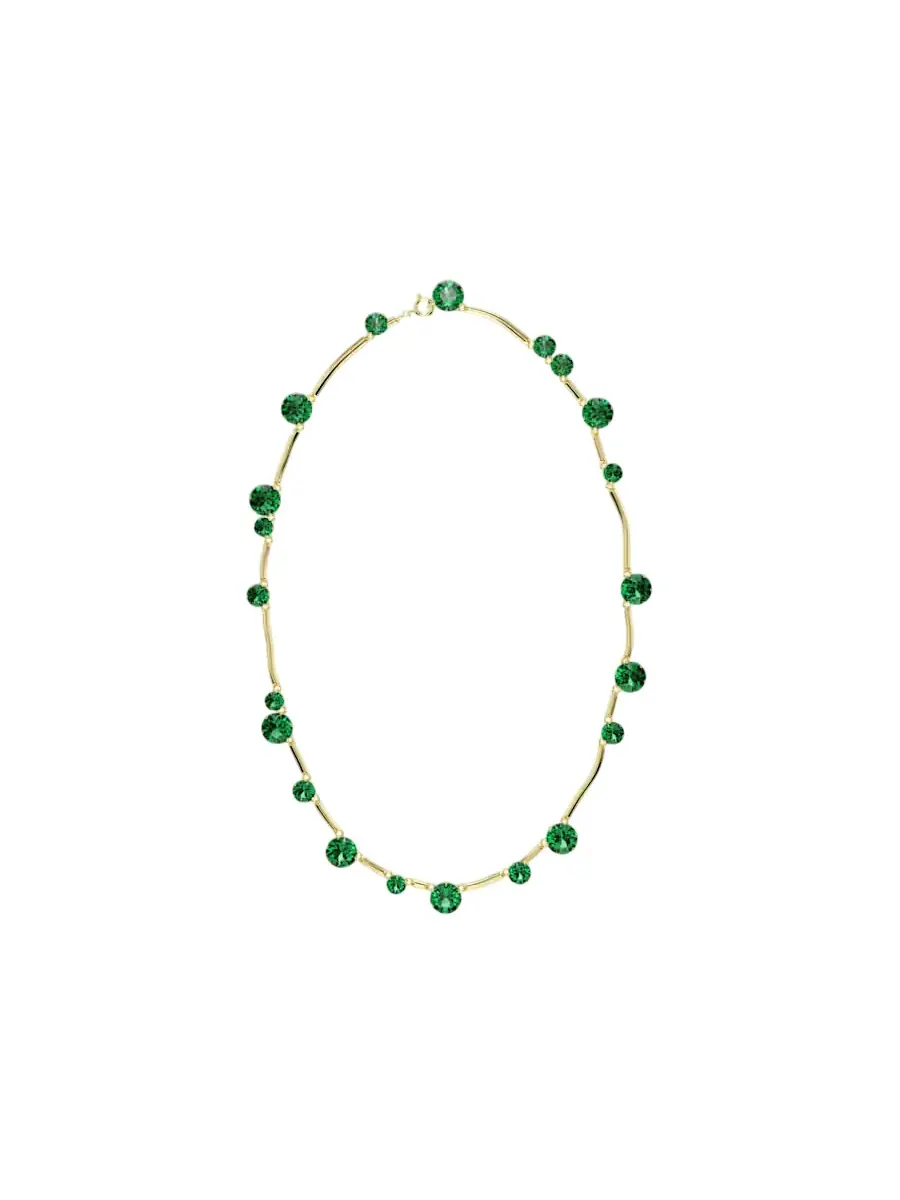 Ожерелье Swarovski Round Cuts Constella — изображение 1 из 3, оттенок зеленый/золотистый