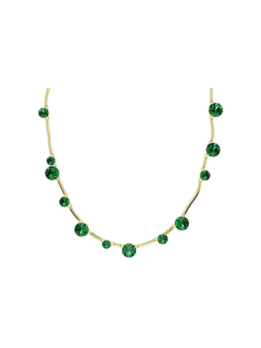 Ожерелье Swarovski Round Cuts Constella — изображение 3 из 3, оттенок зеленый/золотистый