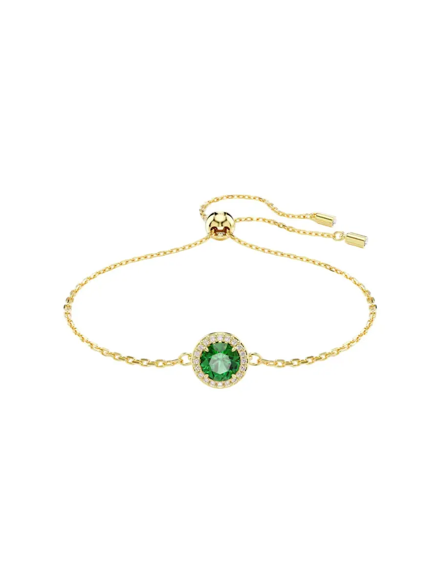Браслет Swarovski Round Cut Una Angelic — изображение 1 из 3, оттенок зеленый/золотистый