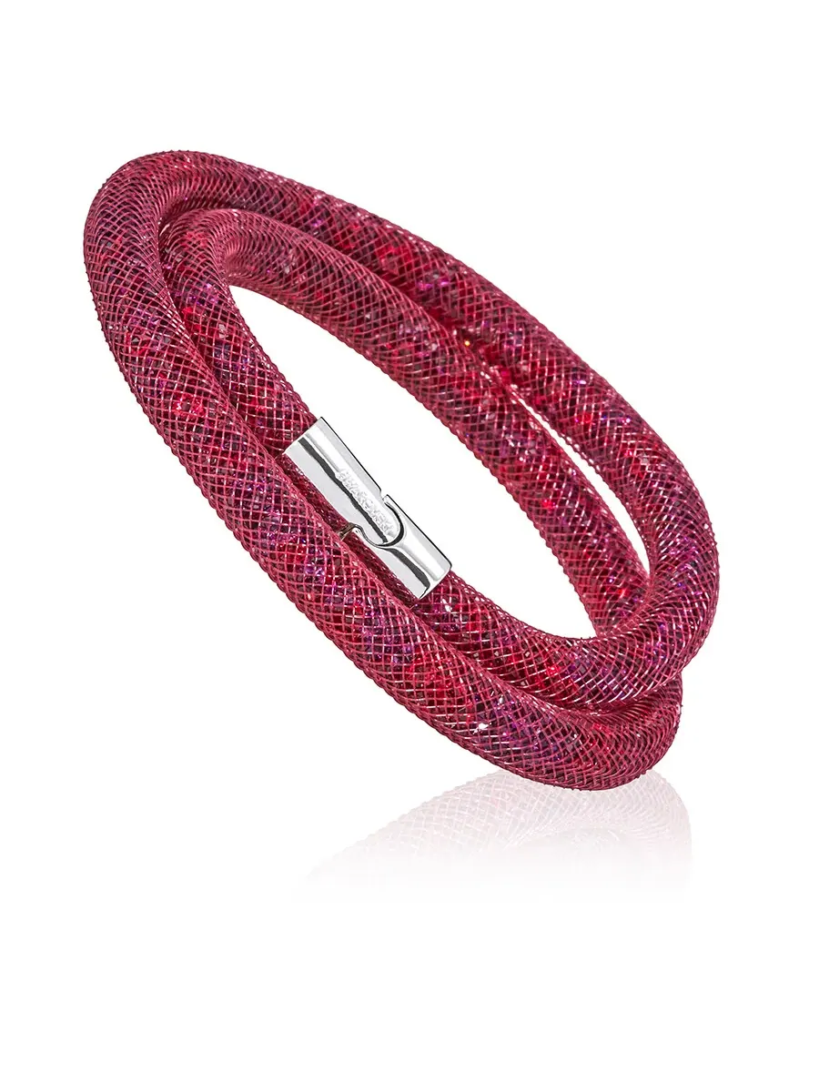 Браслет Swarovski Stardust с темно-красными кристаллами, артикул 5139748-S, маленький размер — изображение 1 из 6