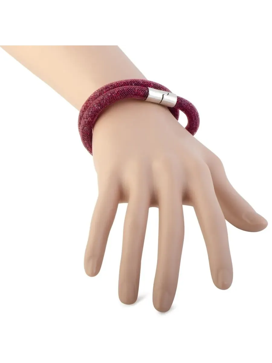 Браслет Swarovski Stardust с темно-красными кристаллами, артикул 5139748-S, маленький размер — изображение 2 из 6