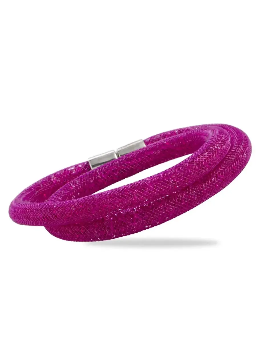 Браслет Swarovski Stardust Fuchsia двойной 5102547-S - маленький — изображение 1 из 4, оттенок мульти