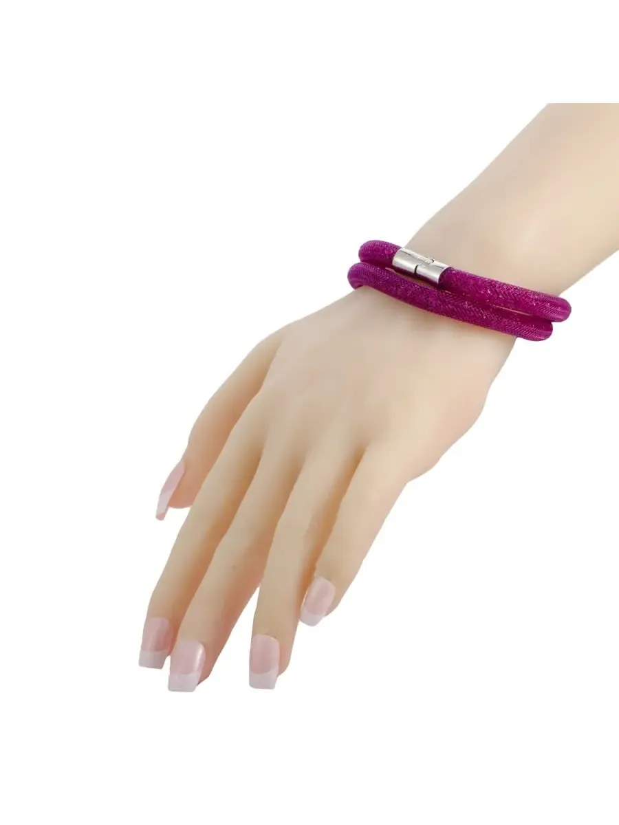 Браслет Swarovski Stardust Fuchsia двойной 5102547-S - маленький — изображение 2 из 4, оттенок мульти