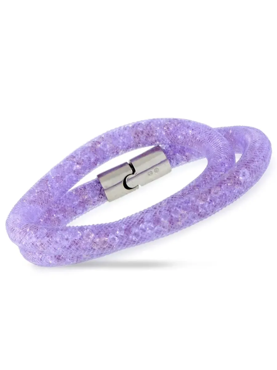 Двойной браслет Swarovski Stardust Mauve с кристаллами — изображение 1 из 6, оттенок мульти