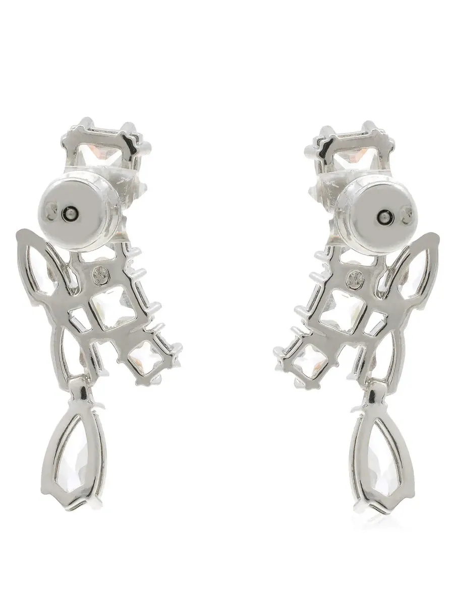 Серьги Swarovski Matrix с проколом, родий — изображение 4 из 4, оттенок серебристый