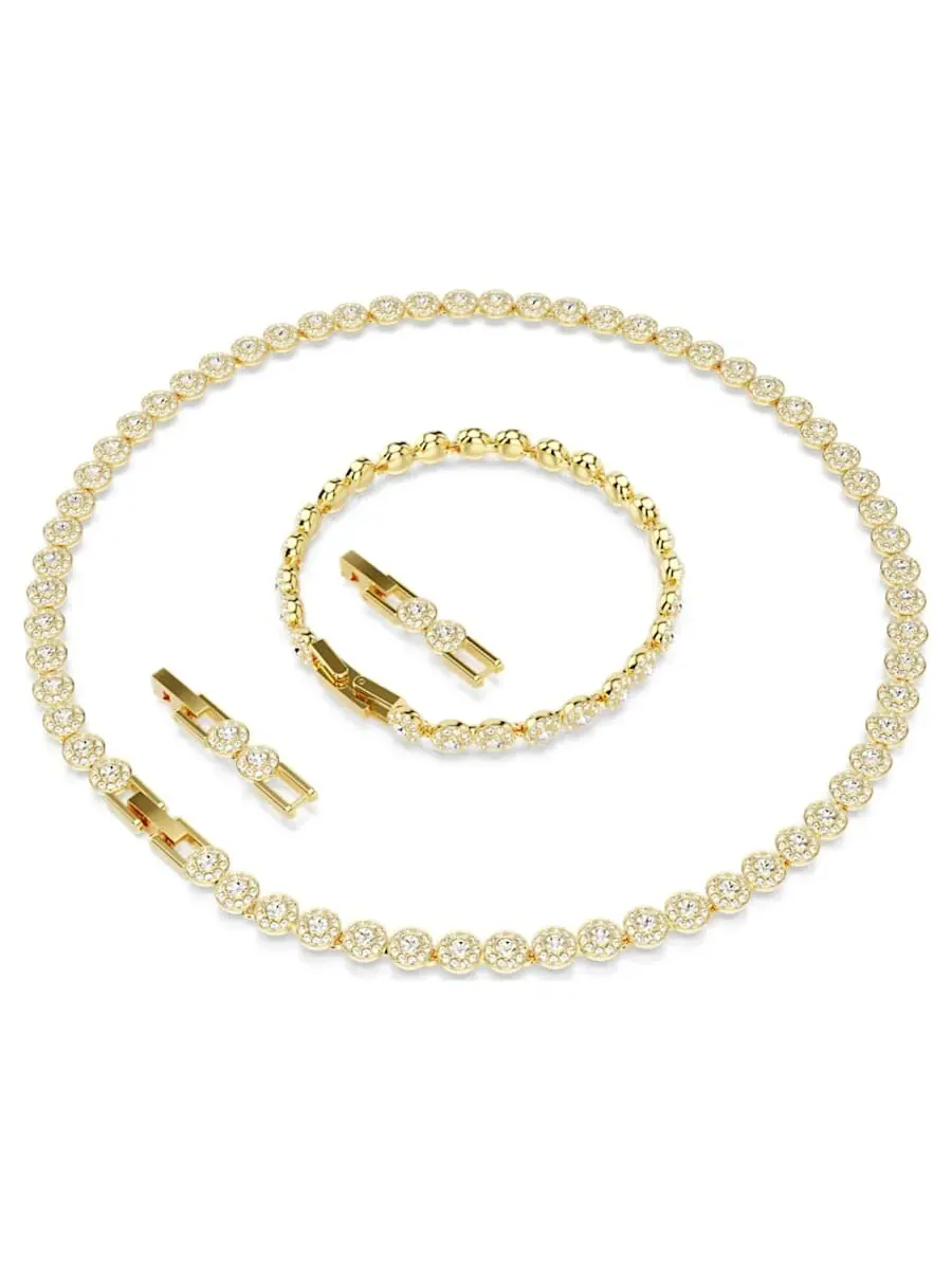 Набор кристаллов Swarovski Una с круглым срезом Angelic — изображение 2 из 5, оттенок белый/золотистый