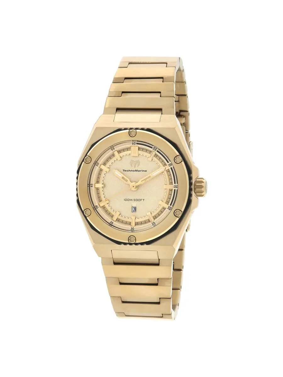 Женские часы TechnoMarine Coral Quartz с золотым циферблатом TM-416045 — изображение 1 из 3, оттенок золотистый