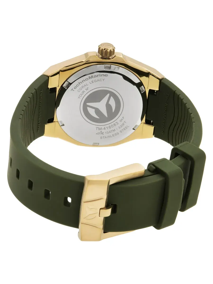Женские часы Technomarine Coral Quartz с оливково-зеленым циферблатом TM-416083 — изображение 3 из 3, оттенок золотистый
