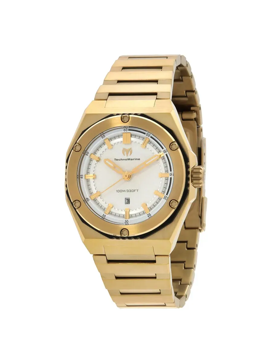 Женские часы Technomarine Coral Quartz с серебристым циферблатом TM-416046 — изображение 1 из 3, оттенок золотистый