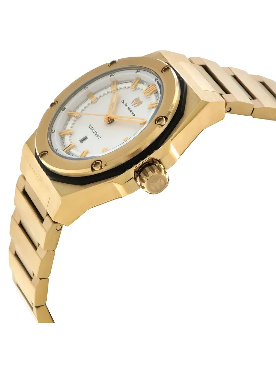 Женские часы Technomarine Coral Quartz с серебристым циферблатом TM-416046 — изображение 2 из 3, оттенок золотистый