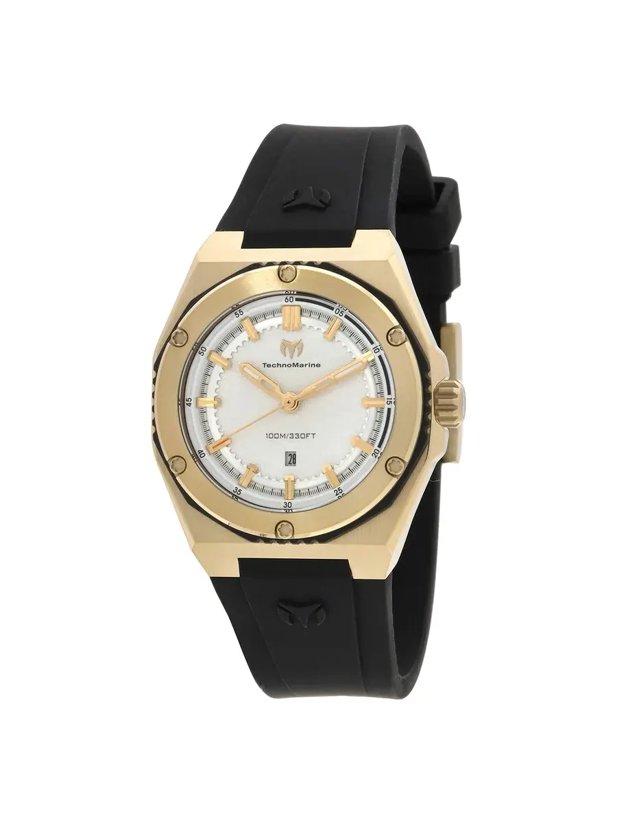 Женские часы Technomarine Coral с кварцевым серебряным циферблатом TM-416057 — изображение 1 из 3, оттенок золотистый