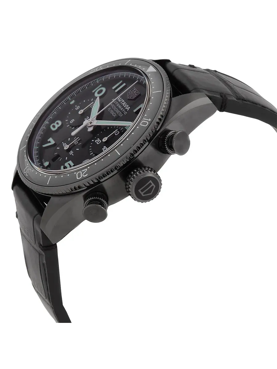 Мужские часы Tag Heuer Autavia Chronograph Automatic с черным циферблатом CBE511C.FC8280 — изображение 2 из 4, оттенок черный