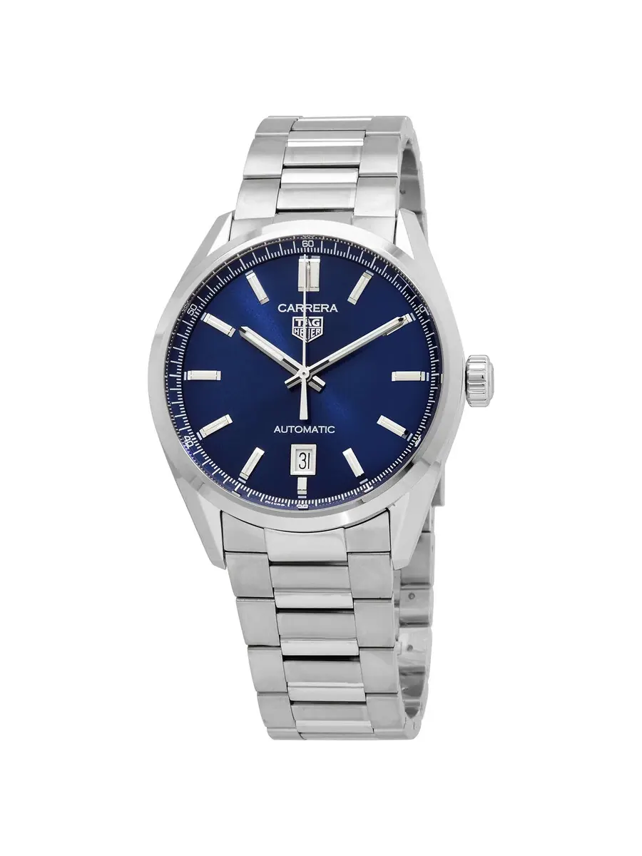Мужские автоматические часы Tag Heuer Carrera с синим циферблатом WBN2112-BA0639 — изображение 1 из 3, оттенок серебристый