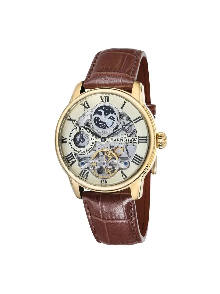 Мужские часы Thomas Earnshaw Longitude с бежевым циферблатом ES-8006-06 — изображение 1 из 3, оттенок желтый золотистый
