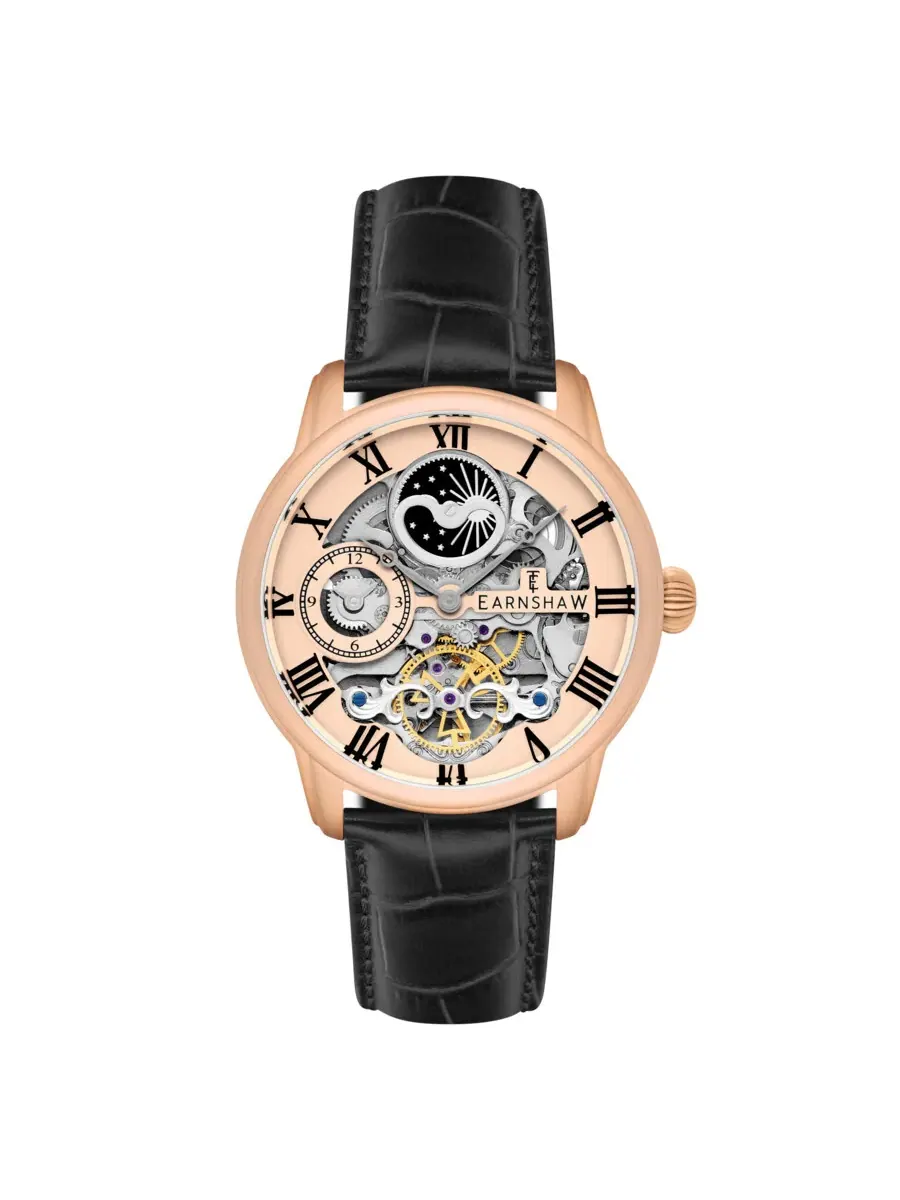 Мужские часы Thomas Earnshaw Longitude с розово-золотым циферблатом ES-8006-0E — изображение 1 из 3