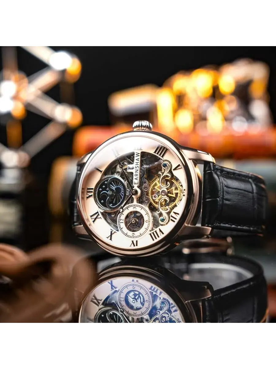 Мужские часы Thomas Earnshaw Longitude с розово-золотым циферблатом ES-8006-0E — изображение 2 из 3