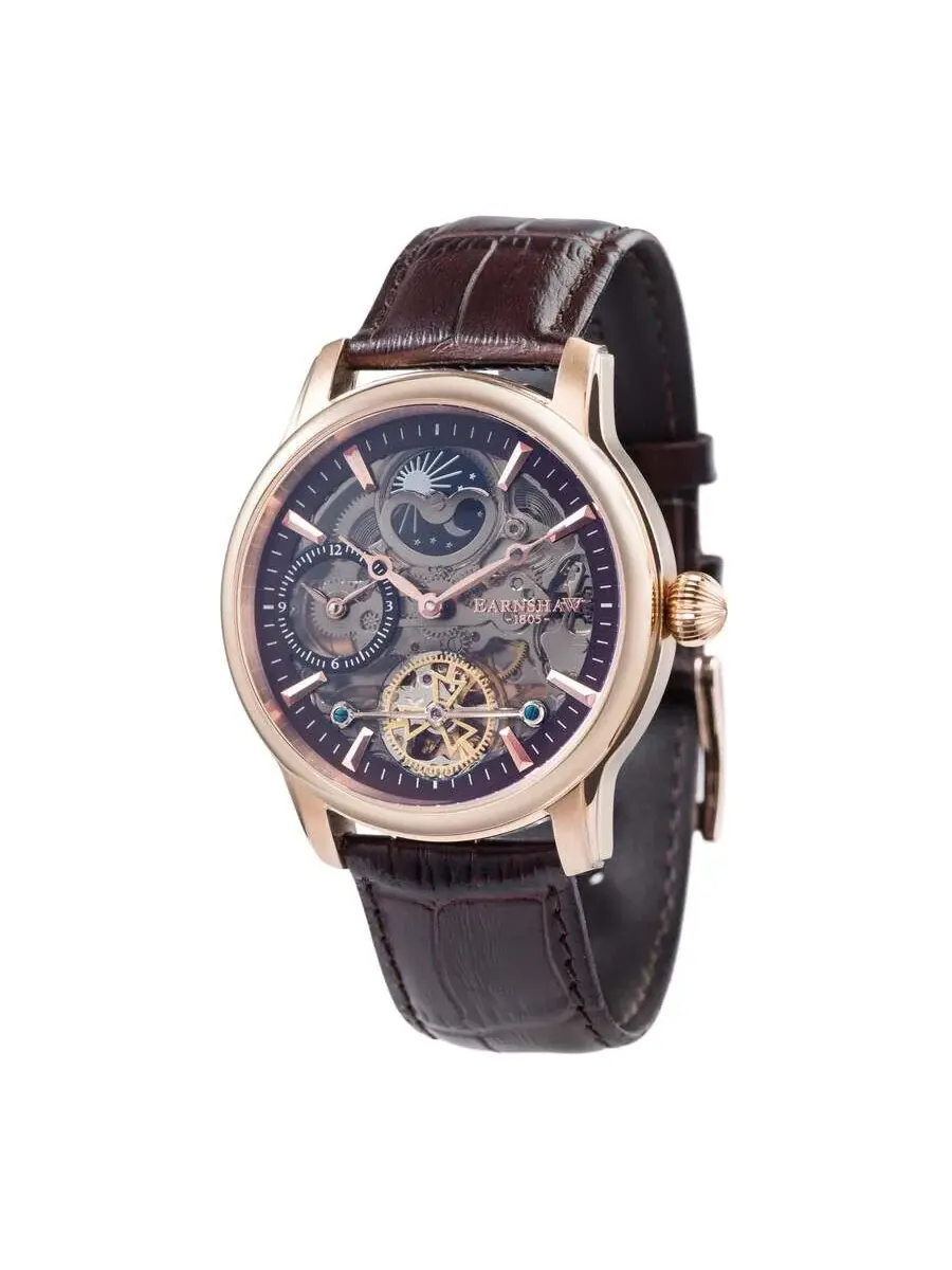 Мужские часы Thomas Earnshaw Longitude Shadow с коричневым циферблатом ES-8063-06 — изображение 1 из 3