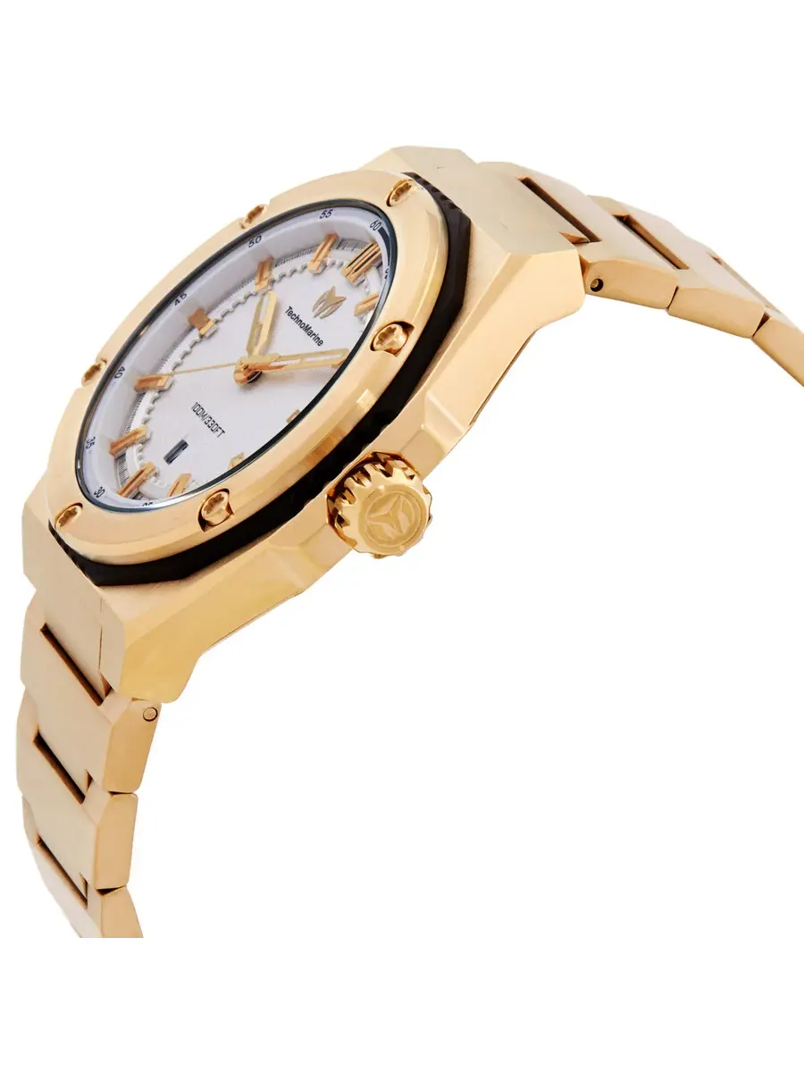 Мужские часы Technomarine Coral Quartz с серебристым циферблатом TM-416077 — изображение 2 из 3, оттенок золотистый