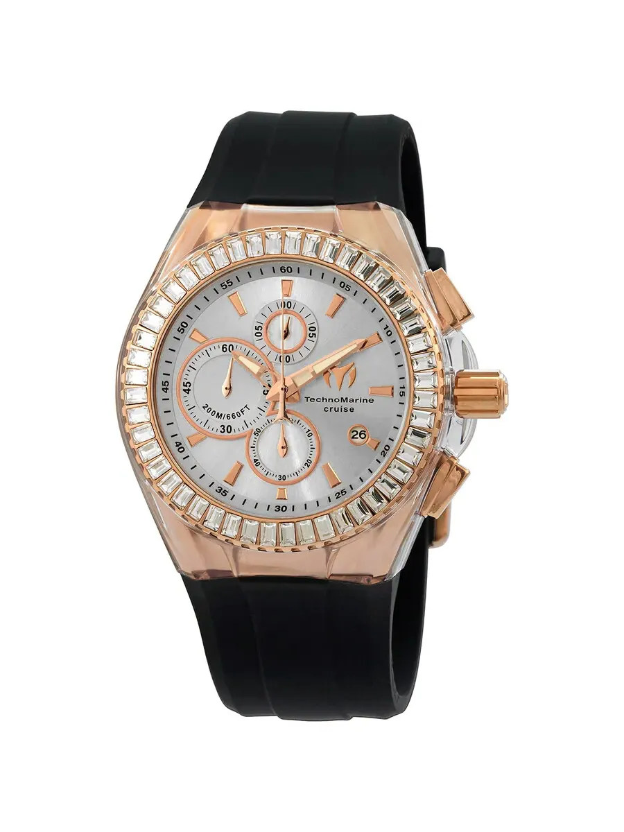 Мужские часы Technomarine Cruise Chronograph Quartz с серебристым циферблатом TM-121163 — изображение 1 из 3