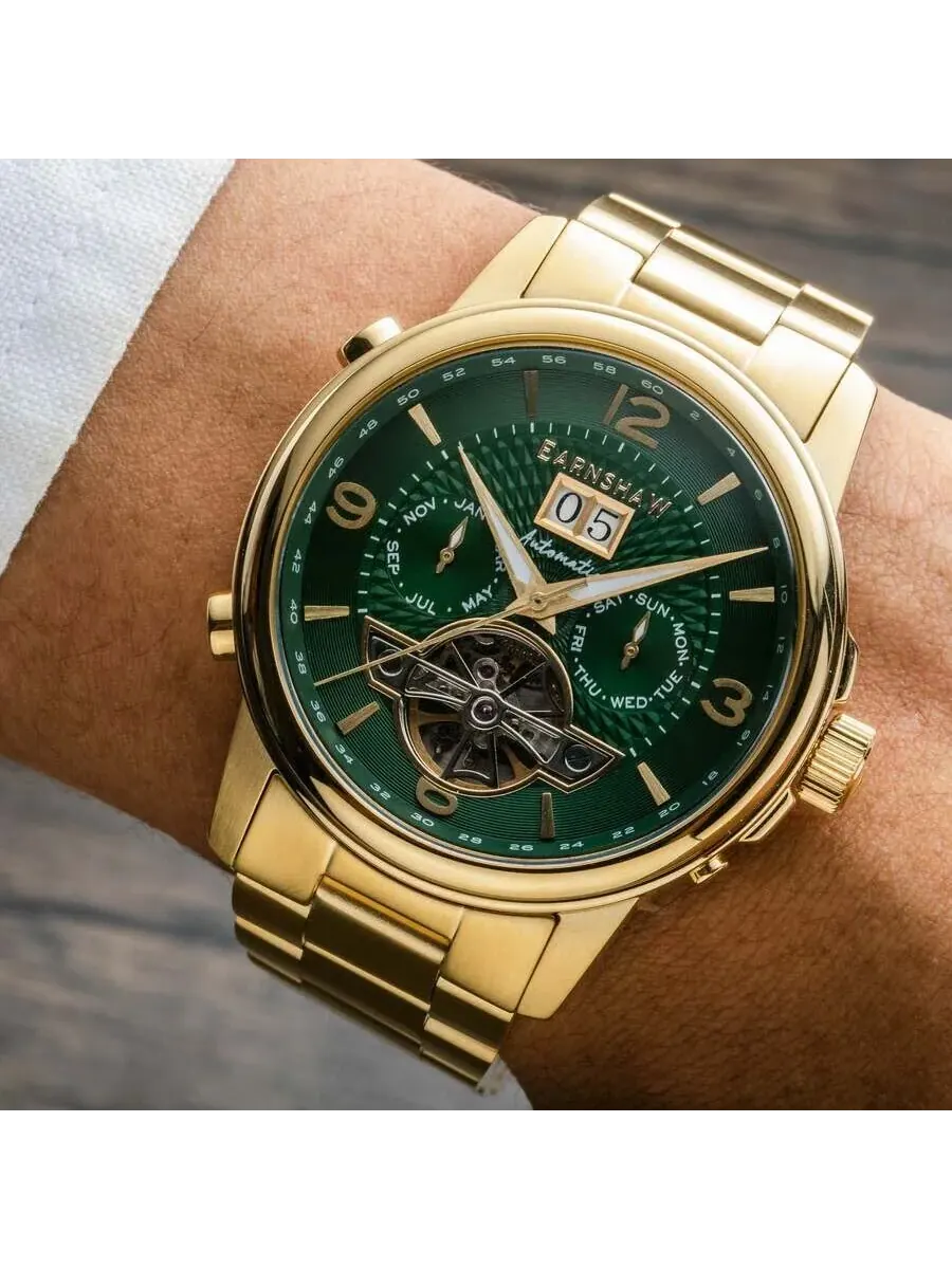Мужские часы Thomas Earnshaw Marylebone Green Dial ES-8177-88 — изображение 2 из 3, оттенок желтый золотистый