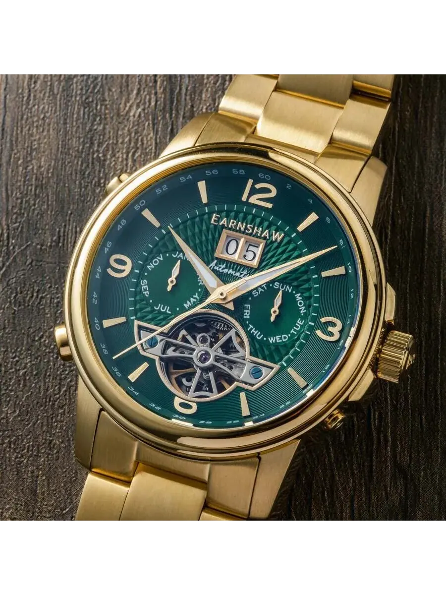 Мужские часы Thomas Earnshaw Marylebone Green Dial ES-8177-88 — изображение 3 из 3, оттенок желтый золотистый
