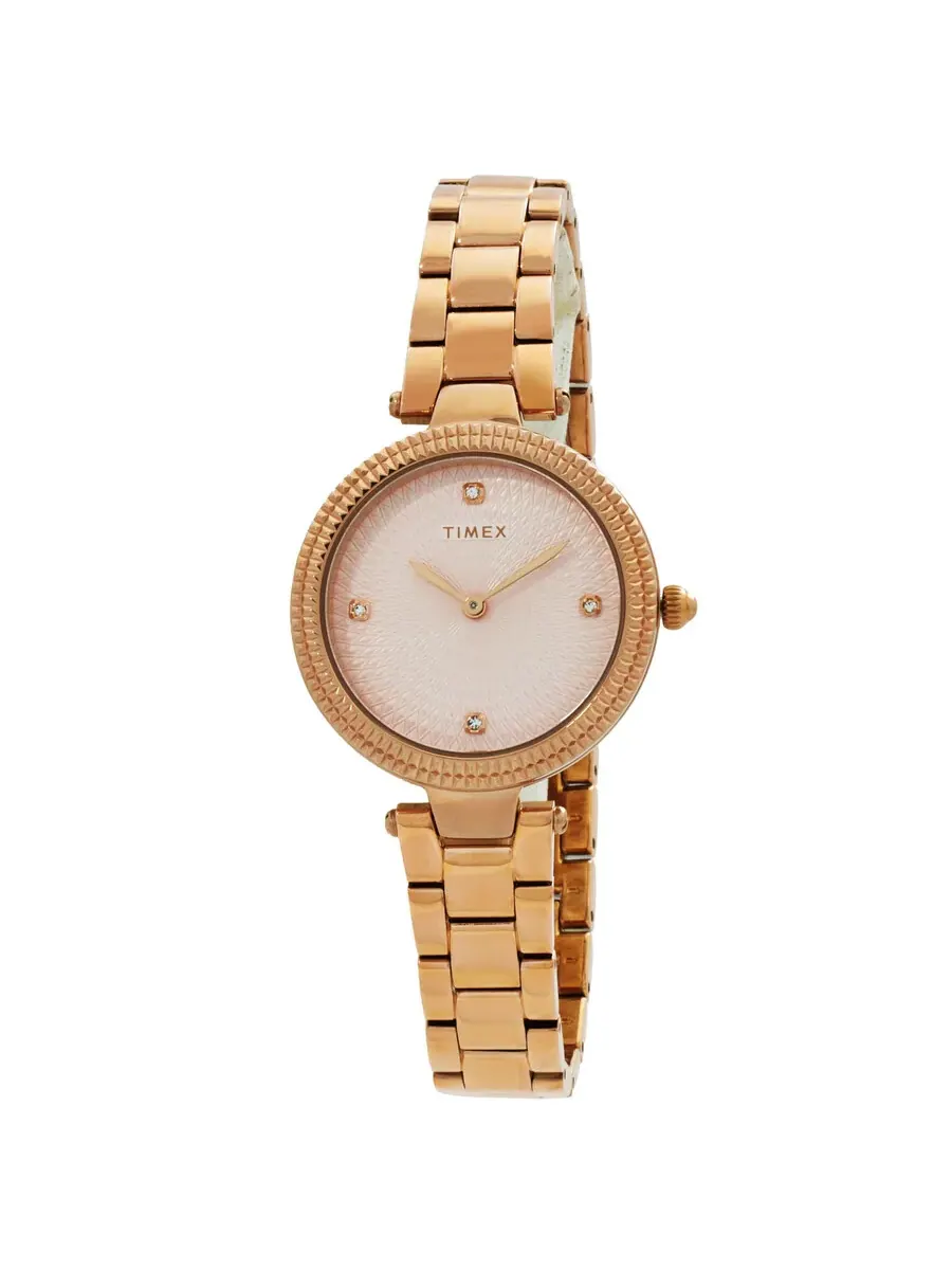 Женские часы Timex Adorn с кварцевым механизмом и розовым циферблатом TW2V24300VQ — изображение 1 из 3