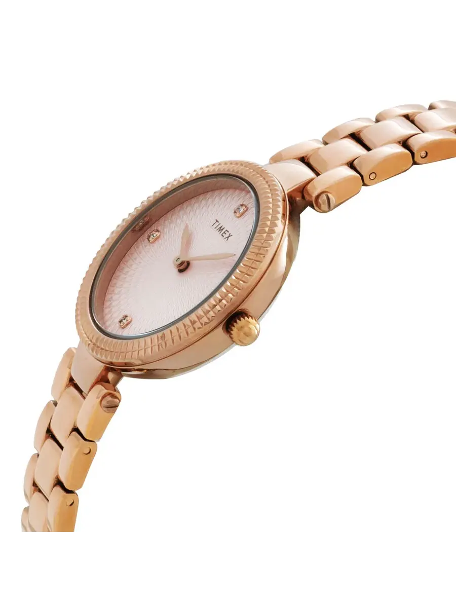 Женские часы Timex Adorn с кварцевым механизмом и розовым циферблатом TW2V24300VQ — изображение 2 из 3